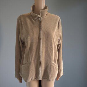 Women's Lands End Tan Utility Jacket Size XL